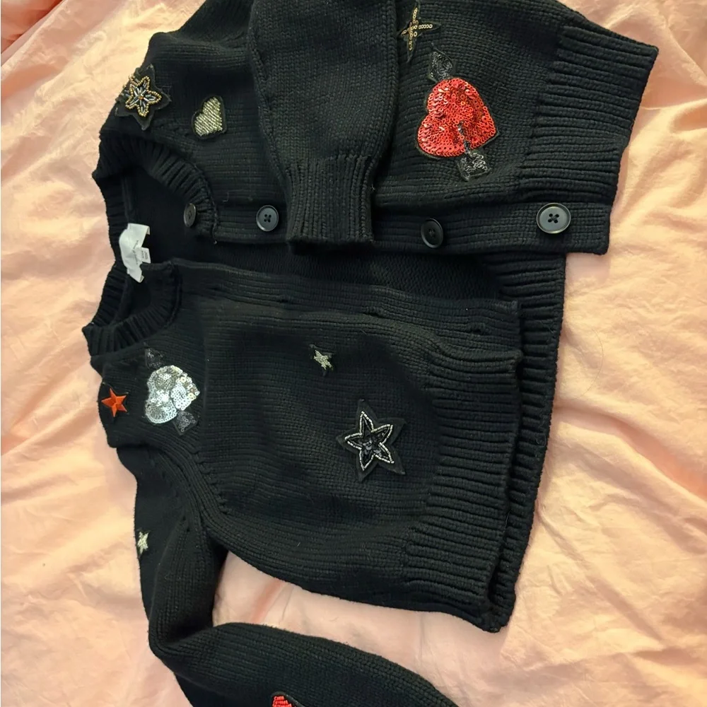 Cinq a Sep  Black embellished Cardigan cotton XXS - Picture 4 of 7